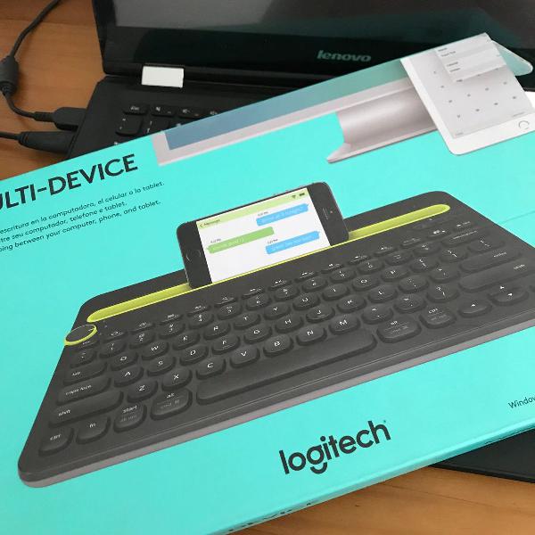 teclado logitech sem fio novo