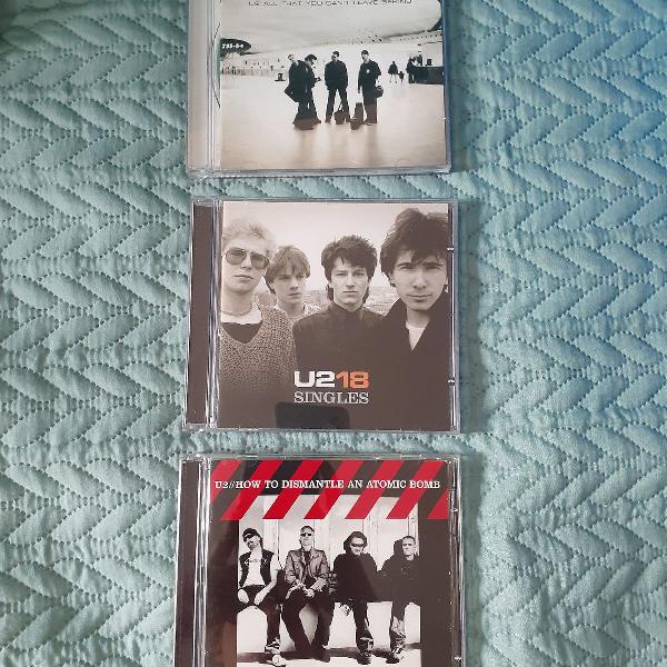 Kit com 03 álbuns originais do U2 (um duplo e dois singles,