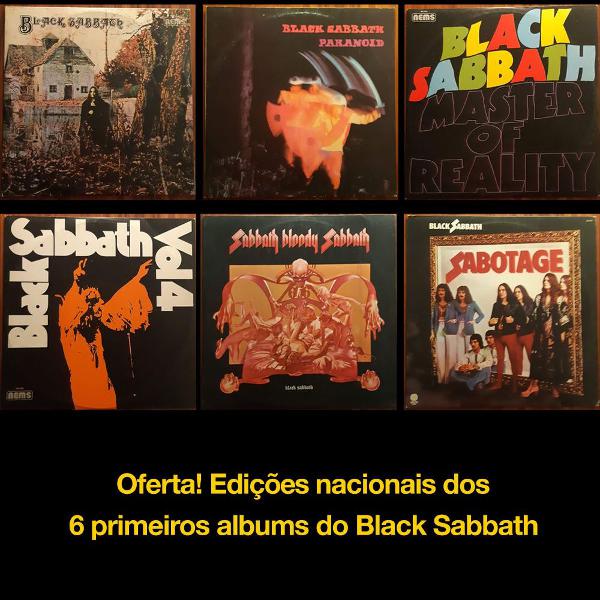 black sabbath - os 6 primeiros lps