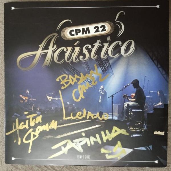 cd cpm 22 acústico cd rock (autografado pela banda)