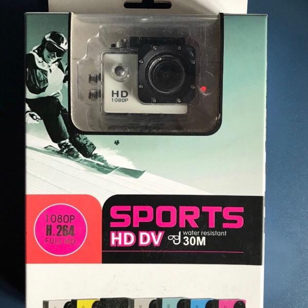 câmera action cam sport h264 full hd 1080p 12mp a prova