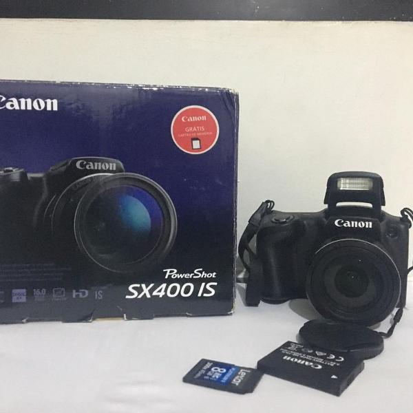 câmera canon sx400 is c/ cartão de memória