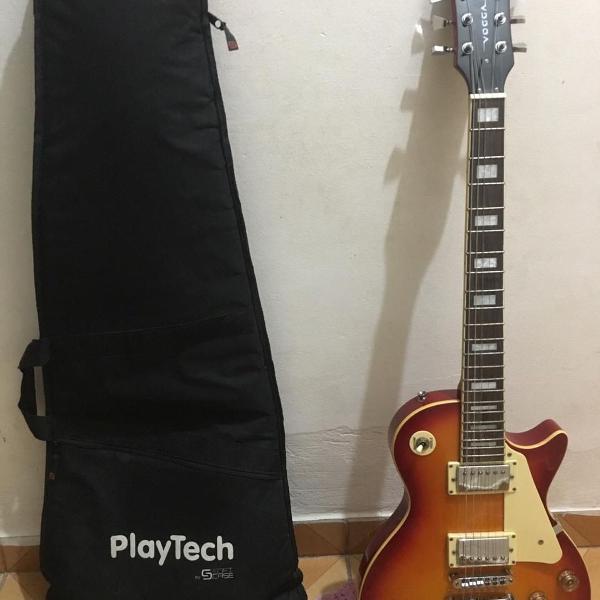 guitarra vogga les paul 621 + capa almofadada da playtech
