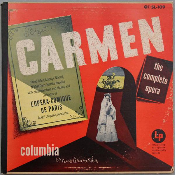 vinil lp bizet - carmen - l'opera comique de paris