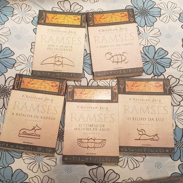 coleção de 5 livros ramses do autor christian jacq