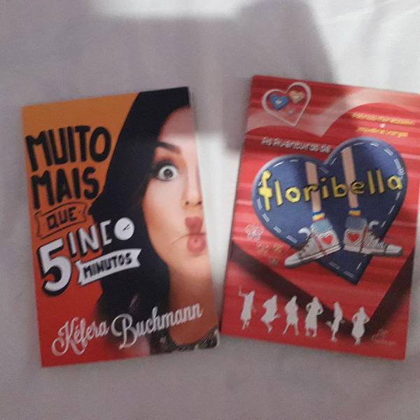 kit 2 livros muito mais que cinco minutos e Floribella