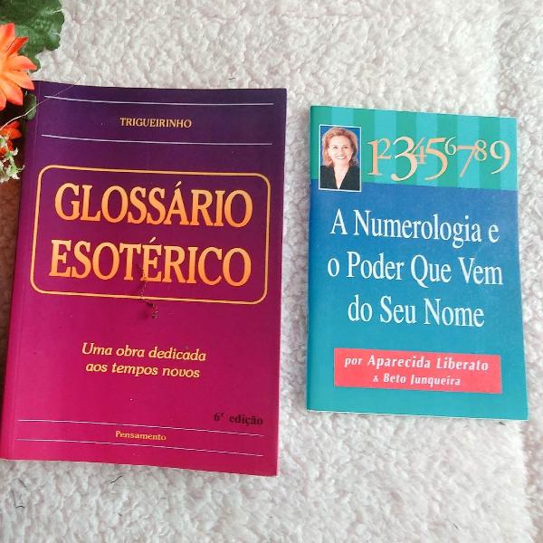 kit livros glossário esotérico e numerologia nomes