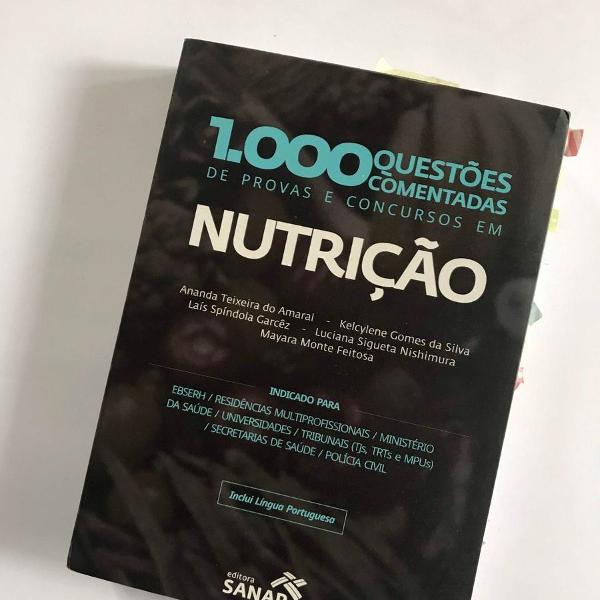 livro 1000 questões comentadas para consurso nutrição
