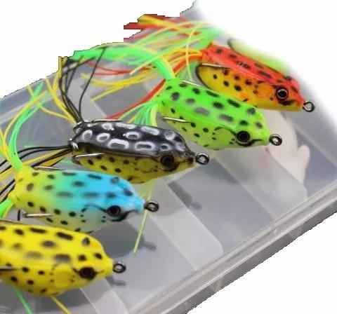 5 Isca Artificial Kit Sapo Frog Traíra Bass Tucunaré