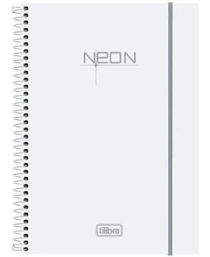 Caderno Universitário 10x1 200 Folhas Neon Branco 148041 Ti