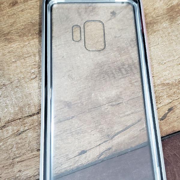 Capa 360 Magnética Alumínio E Vidro Galaxy S9