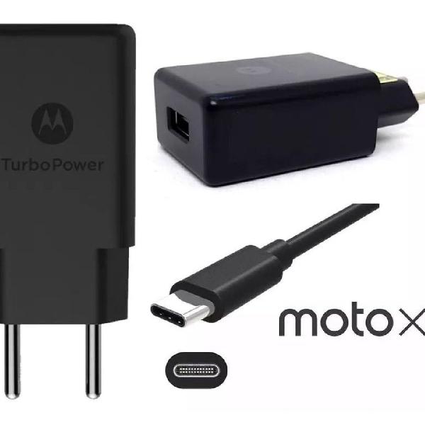 Carregador Motorola Turbo Power Usb Tipo C Moto One Z Z2 Z3
