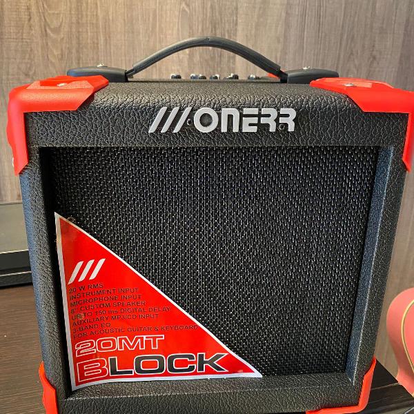 amplificador onerr block 20mt p/ violão, teclado e