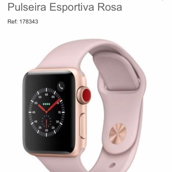 apple watch série 3 38mm gps cellular novo rose