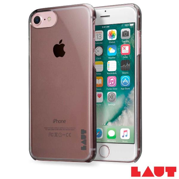 capa para iphone 6 / 6s / 7 e 8 slim crystal preta laut c/ 2