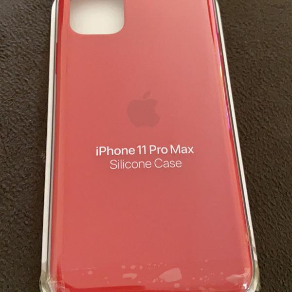 capa silicone iphone 11 pro max vermelha original
