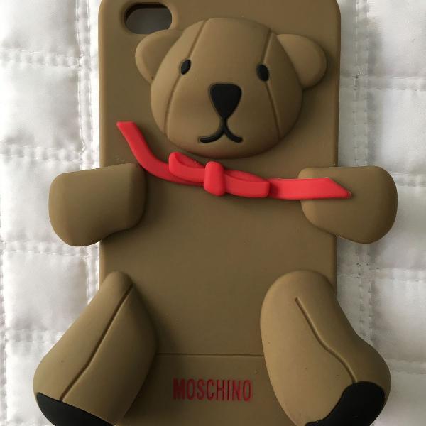 case de borracha formato ursinho para iphone 4, moschino