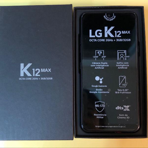 celular lg k12 max preto
