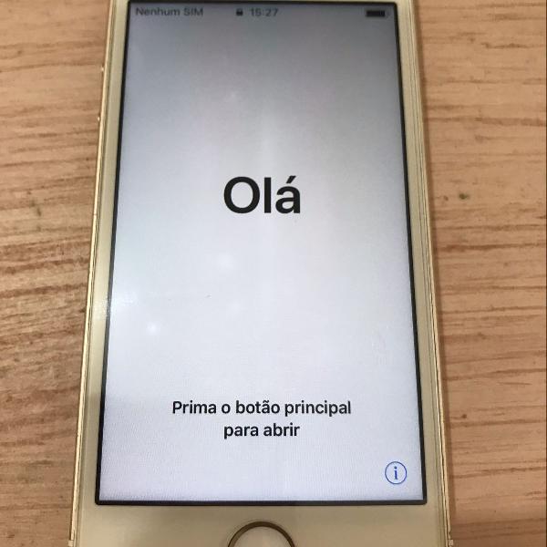 iphone 5s original dourado com 16gb com id apple