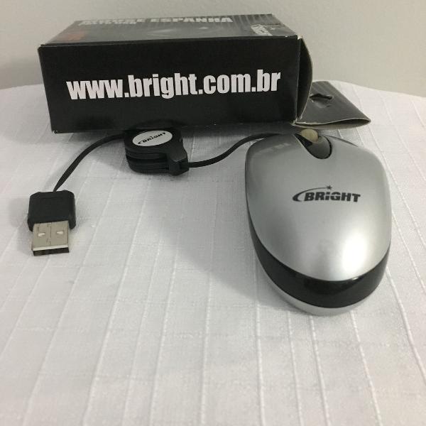 mouse usb com fio bright