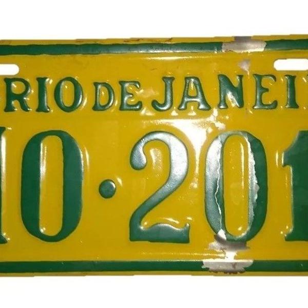 placa de carro decorativa rj rio de janeiro rio 2010