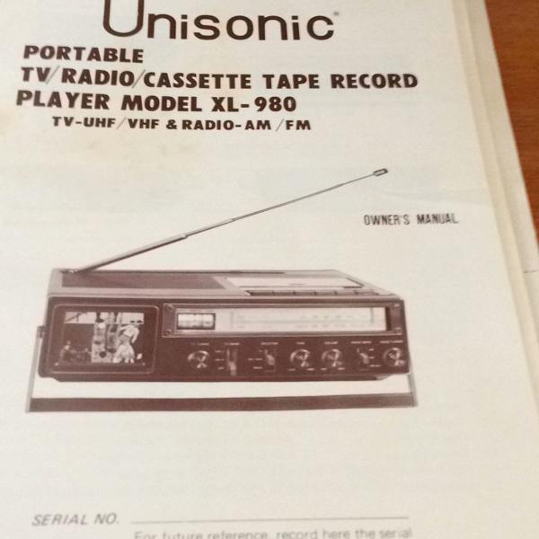 unisonic tv/ rádio/ cassete tape record/ player model