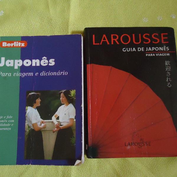 kit de 2 livros guia de japonês para viagem usado