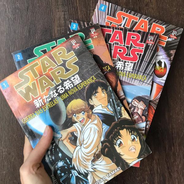 mangás star wars: uma nova esperança, volumes 1 a 4
