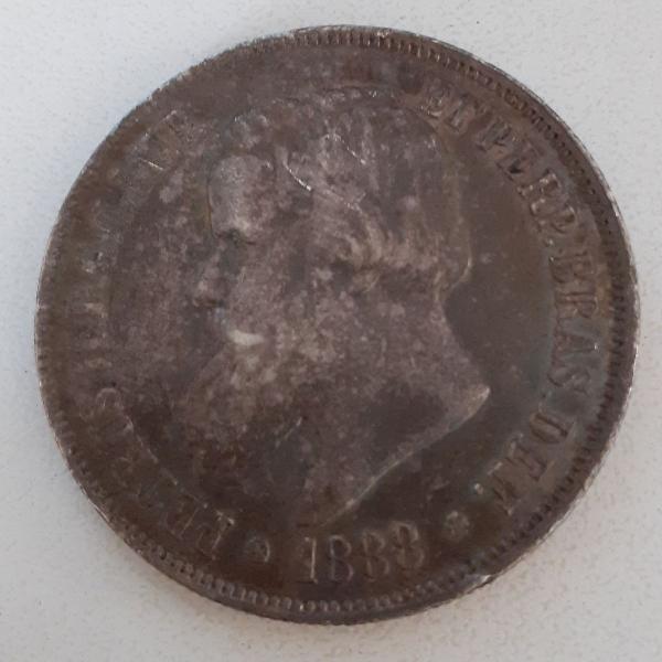 moeda antiga 2000 réis de 1888