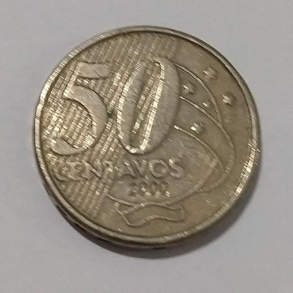 moeda numismática de 50 centavos