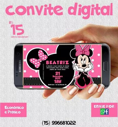 Convites Minnie - Digital