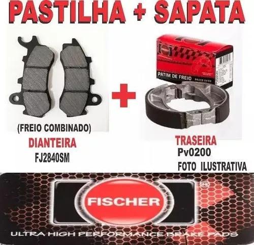 Patim De Freio + Pastilha De Freio Fj2840 Cg/fan 160 C/ Cbs