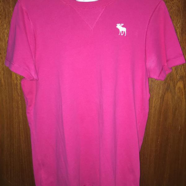 camiseta abercrombie rosa