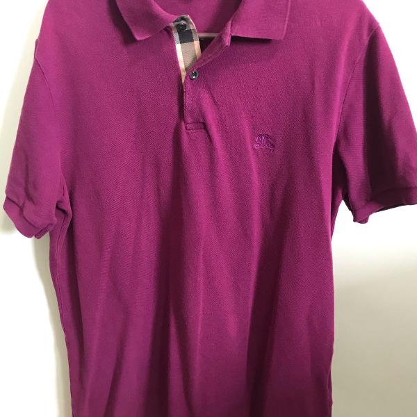 camiseta polo burberry roxa m