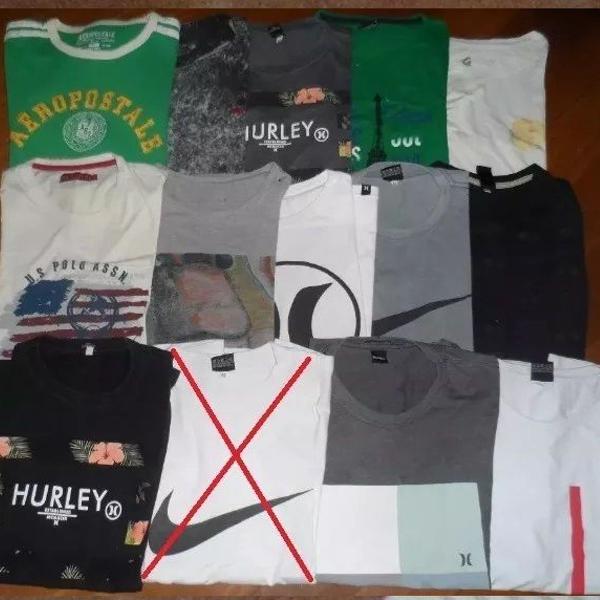 lote camisetas hurley, nike, polo assn (uspa), aeropostale,