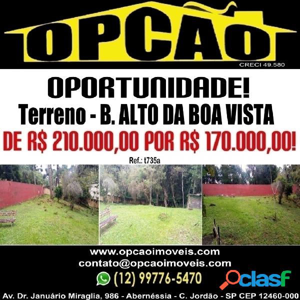 Região do Alto da Boa Vista - 1.000 m² de R$ 210.000,00
