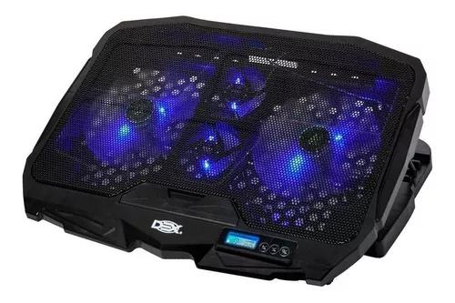 Base Suporte Notebook Até 17,3 4 Cooler Fan 2 Usb Led Azul