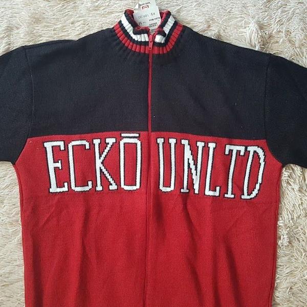 blusa de lã da ecko unltd preta e vermelha tam g