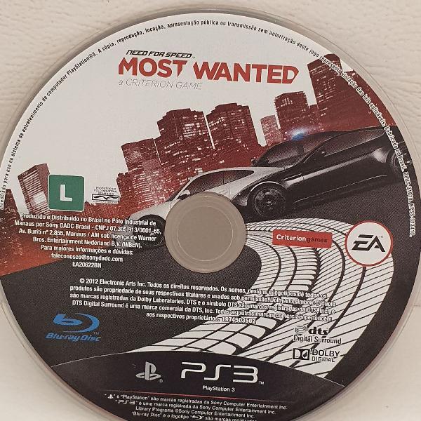 jogo PS3 MOST WANTED!!! ORIGINAL !!!