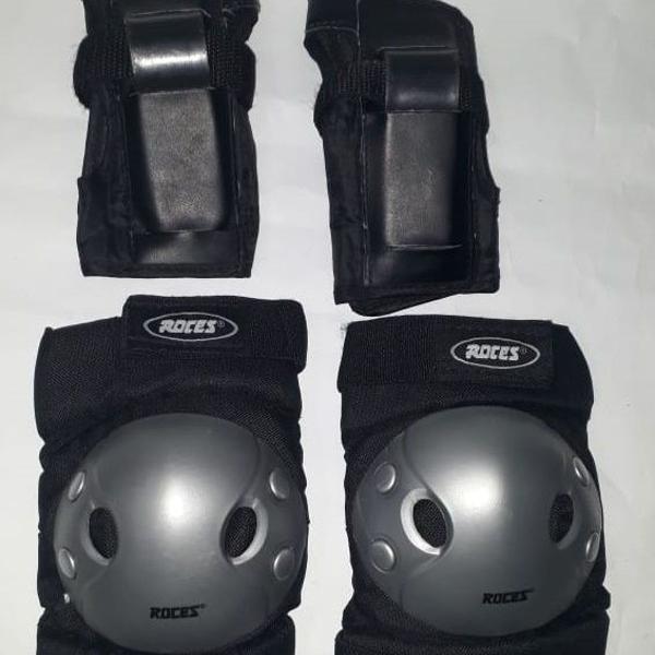 kit proteção para skate / patins - roces 4 peças - p
