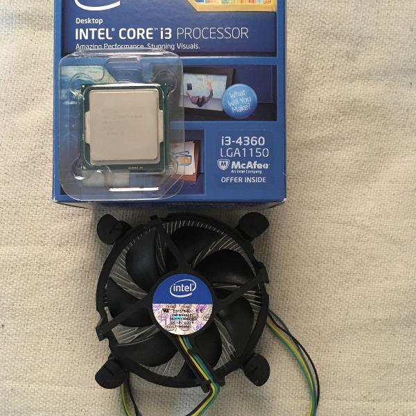 processador intel i3 4360 3.70ghz na caixa com cooler