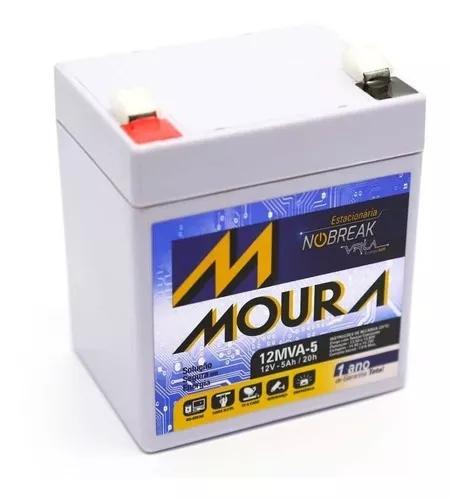 Bateria 12mva-5 Nobreak Vrla Sms/apc/tsshara 12v 5ah Moura