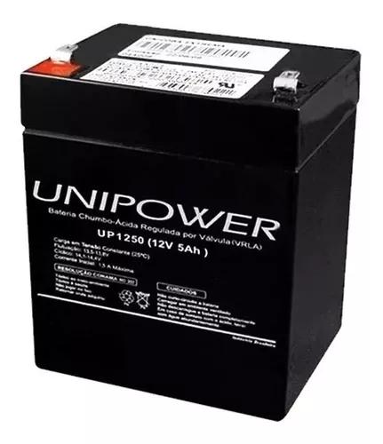 Bateria 12v 5ah Unipower Nobreak Sms Apc Up1250 Nota Fiscal