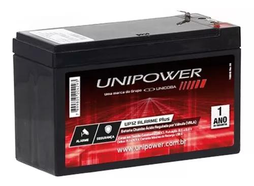 Bateria 12v Unipower Alarme Cerca Elétrica Segurança Cftv