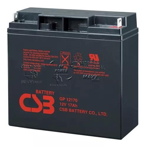 Bateria Csb 12v 17ah Nobreak Apc Sms Nf Nova 1 Ano Garantia