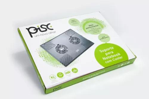 Suporte Base Para Notebook Pisc Com 2 Cooler P1826 - Preto