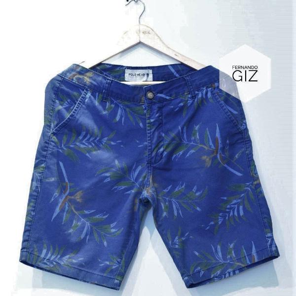 bermuda estampada azul polo wear ( 40)