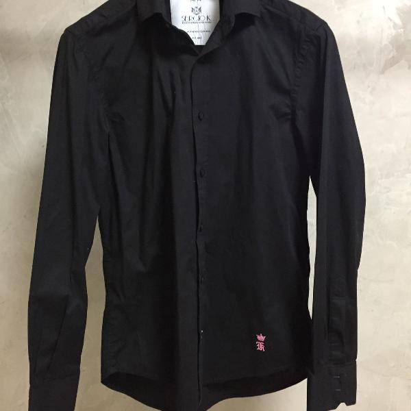 camisa social preta - sergio k
