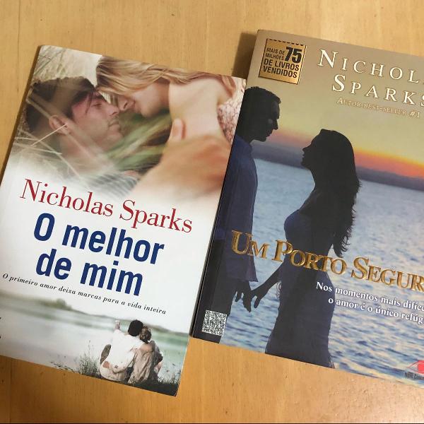 2 livros - o melhor de mim e um porto seguro - nicholas