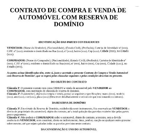 Modelo Contrato De Compra E Venda/aluguel De Veículo/casa..
